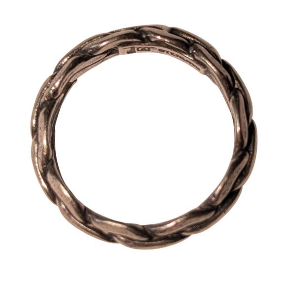 Vintage Bell Trading Post Sterling Silver Braided Rope Woven Band Ring Size 5.75 - Picture 3 of 4